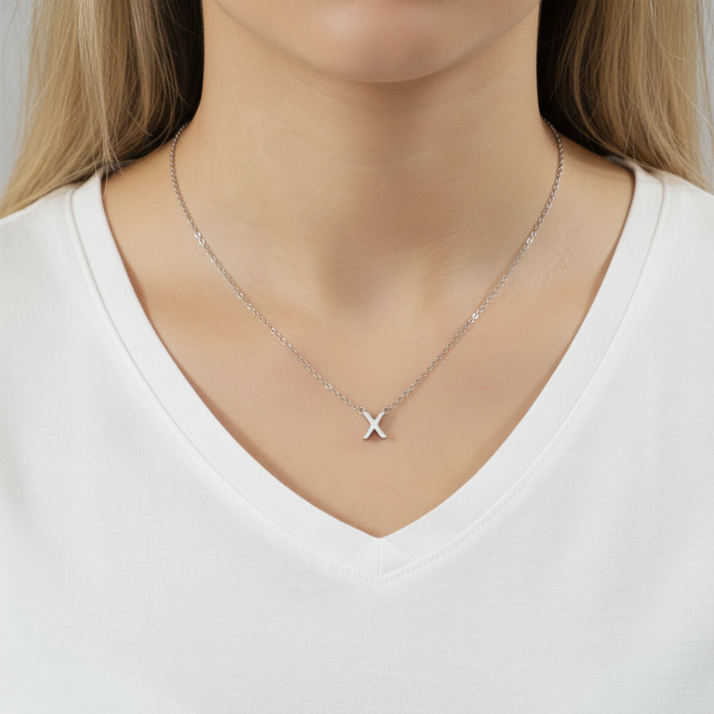 Tiny Initial Necklace