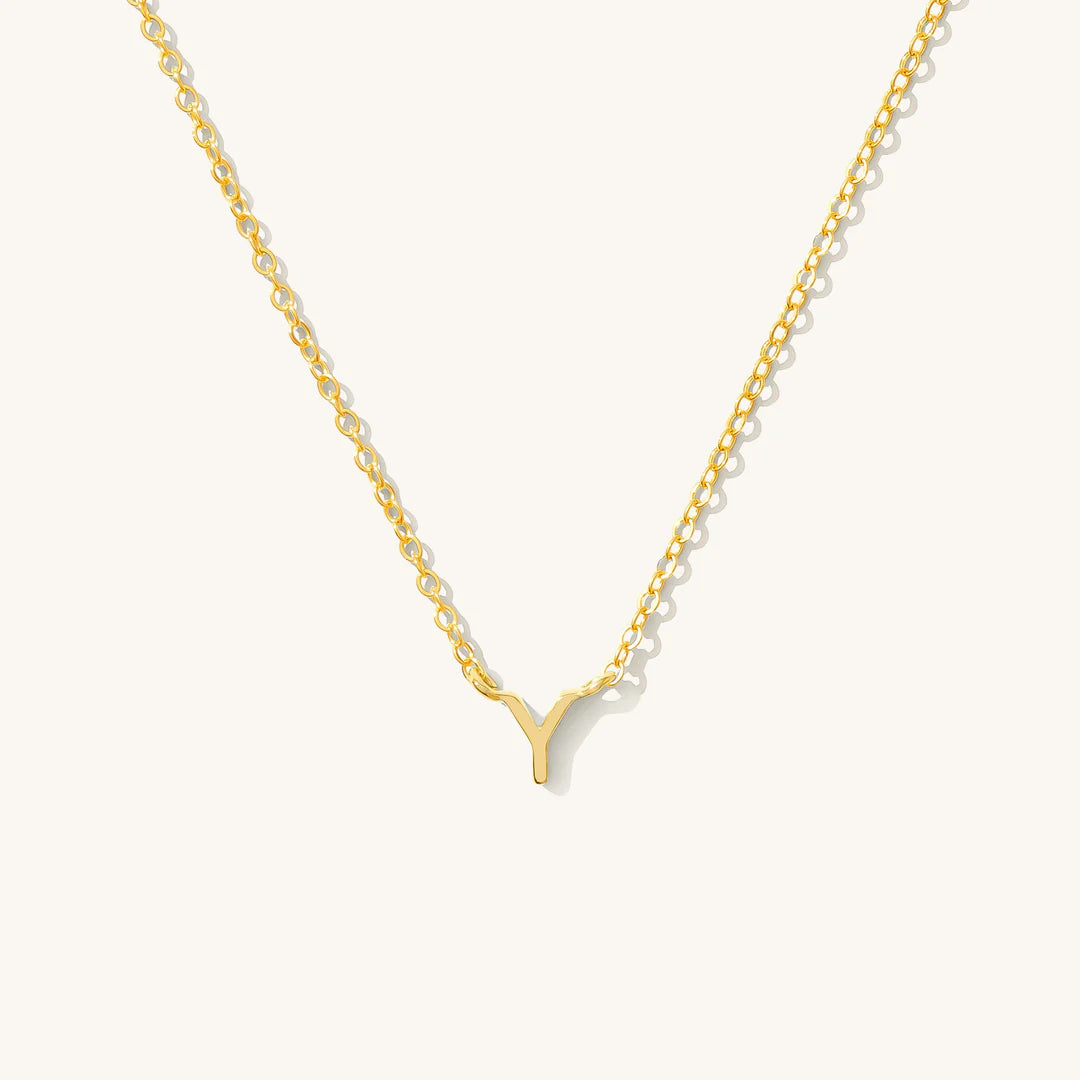 Tiny Initial Necklace